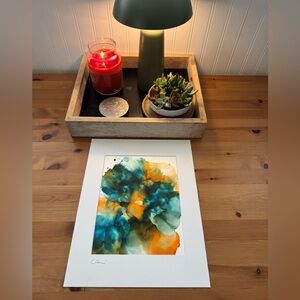 New Original Signed Artwork Alcohol Ink on Paper 216